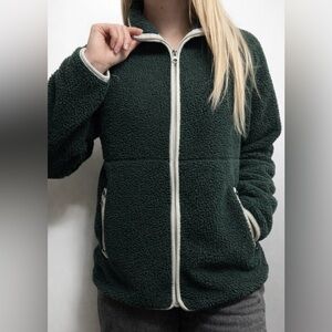 Sierra Designs Women’s Sherpa Fleece Jacket - Medium - Dark Green -